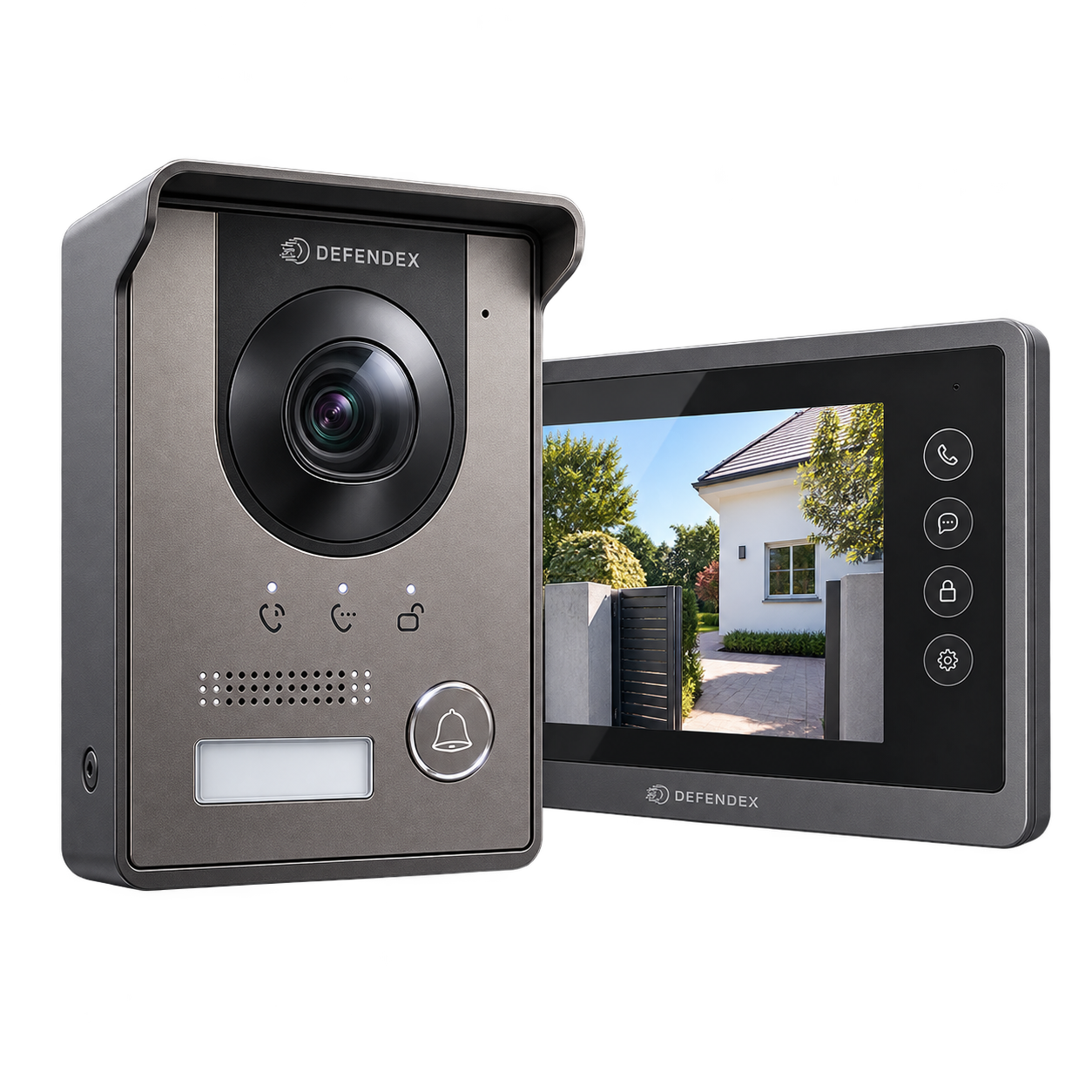 Defendex Videosprechanlage mit Außenstation und Monitor